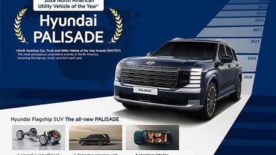 The 2026 Hyundai Palisade wins the "2026 Utility Vehicle of the Year" award.