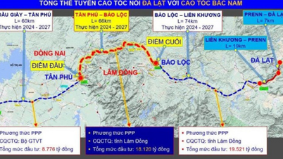 Schnellstraße Tan Phu – Bao Loc (18.000 Milliarden VND): Schwerpunkt ist die Landräumung, Baubeginn ist für Februar 2026 geplant.