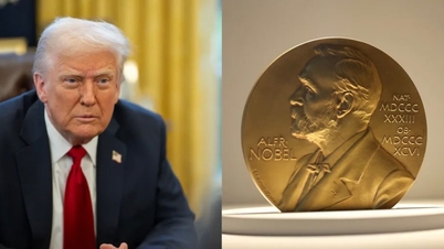 Mr. Trump was awarded the Nobel Peace Medal.