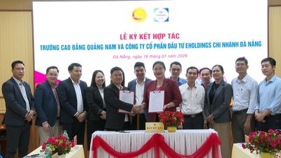 Quang Nam College signs cooperation agreement to send students for training and employment abroad.