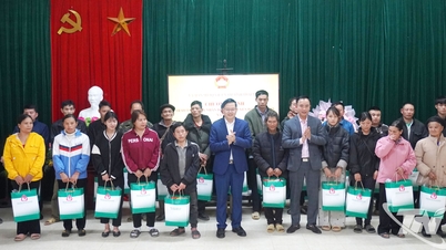 Leiders van de provincie Thai Nguyen delen Tet-geschenken uit in de gemeente Tan Ky en de wijk Bac Kan.
