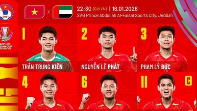 Timnas U23 Vietnam membuat susunan pemain yang mengejutkan untuk pertandingan melawan U23 UEA: Dinh Bac di bangku cadangan, Le Phat dan Le Viktor menjadi starter.