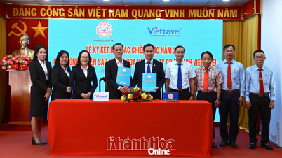 ក្រុមហ៊ុនសំបុកបក្សី Khanh Hoa និង Vietravel សាខា Khanh Hoa ចុះហត្ថលេខាលើកិច្ចព្រមព្រៀងសហប្រតិបត្តិការ។
