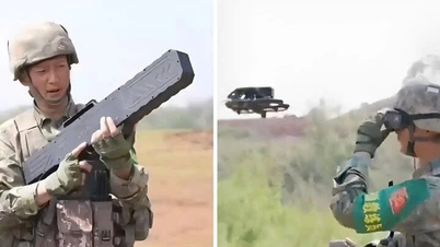 Chinesische Soldaten sind mit Anti-Drohnen-Waffen ausgerüstet.