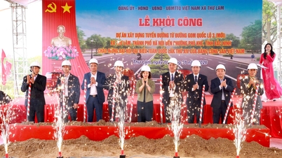 Pembinaan bermula di jalan yang menghubungkan komune Thu Lam dengan wad Phu Khe (wilayah Bac Ninh).