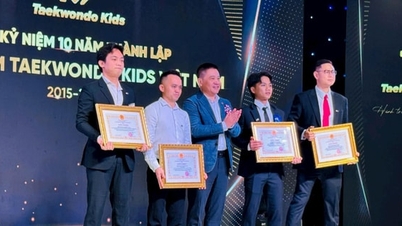 Taekwondo Kids Vietnam honore des individus talentueux après un parcours de 10 ans d'entraînement dévoué.