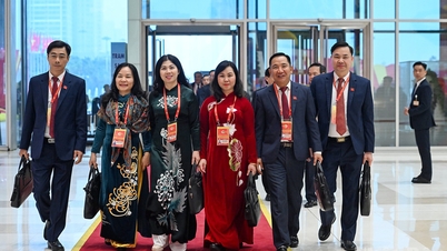 [Ảnh] Các đại biểu tới dự phiên trù bị Đại hội XIV của Đảng