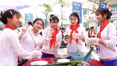 ផ្សព្វផ្សាយភាពស្រស់ស្អាតនៃពិធីបុណ្យតេតង៉ារ៉ានៅតាមសាលារៀន។