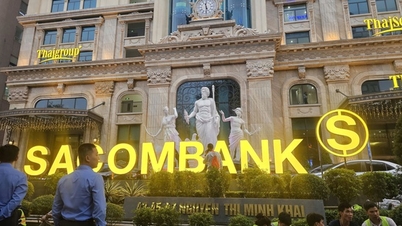 Το λογότυπο της Sacombank εμφανίστηκε απροσδόκητα στα κεντρικά γραφεία της Thaigroup.