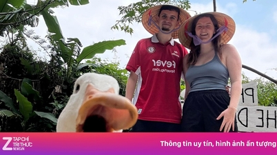 A Western couple got tattoos of ducks wearing conical hats after traveling in Vietnam.