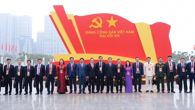 Activities of the Hue City delegation during the opening session of the 14th National Congress of the Communist Party of Vietnam.