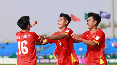 Vietnam U23 vistió uniformes rojos, mientras que China U23 usó sus camisetas alternativas por primera vez.