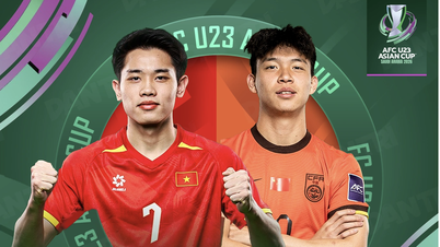 ทีมชาติเวียดนาม U23 สวมชุดสีแดงในการแข่งขันกับทีมชาติจีน U23