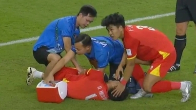 Hieu Minh a suferit o accidentare gravă și a trebuit să fie spitalizat în timpul meciului împotriva echipei Chinei U23.