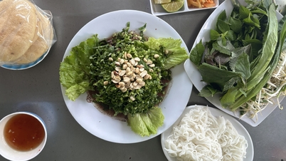Un plat unique servi aux invités à Vinh Long ; une jeune fille d'Hanoï en a mangé deux bols tellement il était délicieux.
