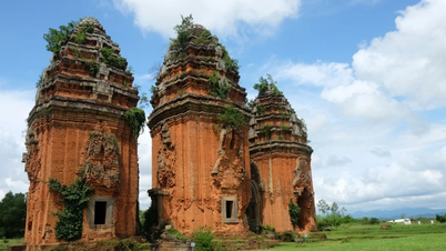 Relief sculptures of deities and lions discovered at Duong Long Tower.