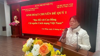 Particellen vid Center för rehabilitering och hälsovård för kadrer och particellen vid Cao Bang provinsiella arbetsförmedlingscenter organiserade gemensamt ett temamöte för att fira 85-årsdagen av president Ho Chi Minhs återkomst till Vietnam (28 januari 1941 – 28 januari 2026) och för att välkomna partiets 14:e nationella kongress.