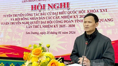 The Tuyen Quang Provincial Federation of Labor Unions organized an election propaganda conference in Son Duong.