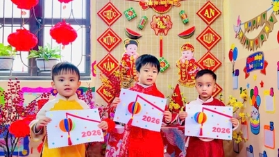 ハイフォンの幼稚園では、テト（ベトナムの旧正月）が早くも到来します。