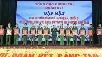 Regiment 871 held a farewell ceremony for non-commissioned officers and soldiers who had completed their military service.