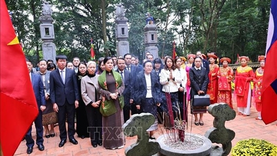 The wife of General Secretary To Lam and the wife of the General Secretary and President of Laos visited Ninh Binh province.