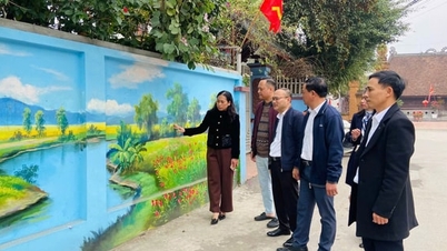 A comuna de Phuc Tho inaugura uma placa para o projeto "Pintura Mural".