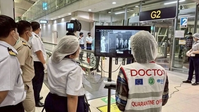 Control en el aeropuerto de Tan Son Nhat para detectar personas que llegan procedentes de zonas afectadas por el brote de Nipah.