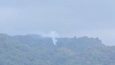 Military aircraft crashes in mountainous area of ​​Dak Lak.