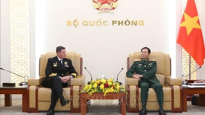 Le général Nguyen Tan Cuong reçoit le commandant de la Marine royale australienne.