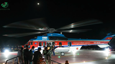 Helikoptre fløy gjennom natten for å transportere pasienter med blindtarmbetennelse fra Truong Sa Special Economic Zone tilbake til fastlandet.