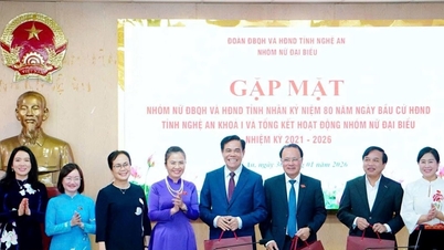 Nghe An: Møte for å oppsummere aktivitetene til gruppen av kvinnelige delegater i nasjonalforsamlingen og det provinsielle folkerådet, periode 2021–2026