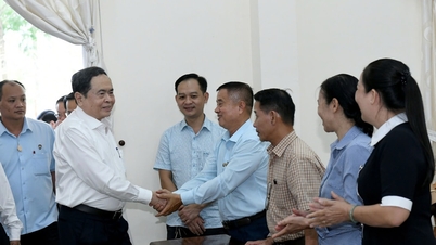 Ulusal Meclis Başkanı Tran Thanh Man, Can Tho'nun Binh Thuy mahallesinde ayrıcalıklı muamele gören aileleri ziyaret ederek onlara hediyeler verdi.