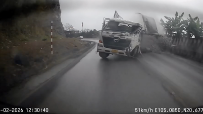 トラックはダ・トラン峠を下る途中でブレーキが故障し、数台の車を横切って崖に衝突した疑いがある。