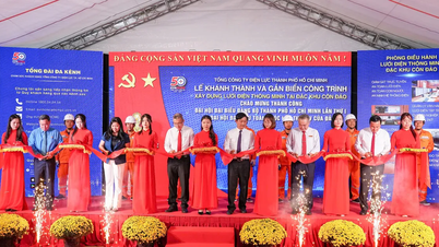 ພິທີເປີດໂຄງການຕາຂ່າຍໄຟຟ້າອັດສະລິຍະໃນເຂດເສດຖະກິດພິເສດໂກນດ່າວ.