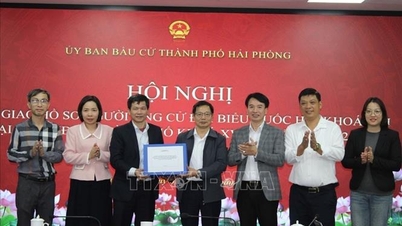 Hai Phong: Předání spisů kandidátů do 16. Národního shromáždění a Městské lidové rady.