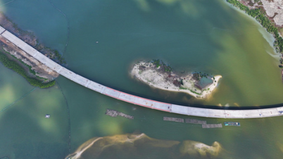 A ponte marítima Hai Giang, com quase 2 km de extensão em Gia Lai, tem previsão de abertura ao tráfego em fevereiro de 2026.