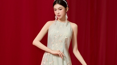 Les finalistes Phuong Anh et Ngoc Thao proposent une série d'ao dai (robes traditionnelles vietnamiennes) pour le Nouvel An lunaire de l'Année du Cheval 2026.