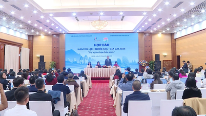 Conferință de presă de prezentare a Anului Național al Turismului - Gia Lai 2026 la Hanoi.