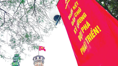 ទីក្រុងហាណូយត្រូវបានតុបតែងលម្អដោយទង់ជាតិ និងផ្កា ដើម្បីអបអរសាទរទិវាបង្កើតបក្ស។