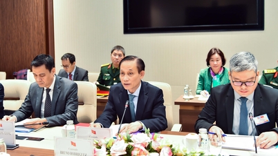เลอ ฮว่าย จุง สมาชิกโปลิตบูโรและรัฐมนตรีว่าการกระทรวงการต่างประเทศ ได้หารือกับ บรูโน โรดริเกซ ปาร์ริลลา ผู้แทนพิเศษของพรรคและรัฐคิวบา และสมาชิกโปลิตบูโรและรัฐมนตรีว่าการกระทรวงการต่างประเทศของคิวบา