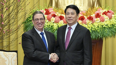 [Foto] Președintele Luong Cuong l-a primit pe trimisul special al Partidului și Statului Cubanez, Rodriguez Parrilla