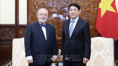 Luong Cuong elnök fogadja a búcsúzni érkezett Csehország nagykövetét.