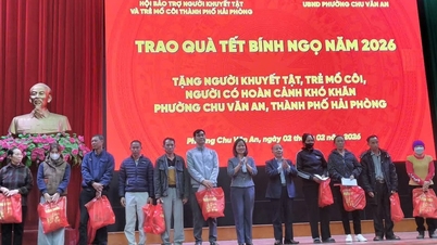 Tet gifts were distributed to people with disabilities and orphans in 7 communes and wards in Hai Phong.