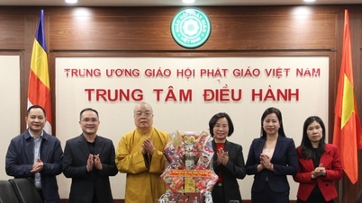 Chairwoman of the Vietnam Fatherland Front Committee of Hanoi City, Bui Huyen Mai, visits and extends New Year greetings to religious organizations.