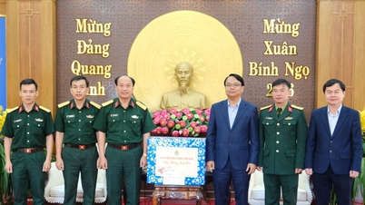 Brigade 293 visits and extends New Year greetings to the Lam Dong Provincial Party Committee on the occasion of Spring 2026.
