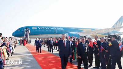 Sekretaris Jenderal To Lam tiba di Vientiane, ibu kota Laos, untuk memulai kunjungan kenegaraannya ke Laos.