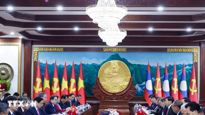 Aperçu des discussions entre le secrétaire général To Lam et le secrétaire général et président du Laos.