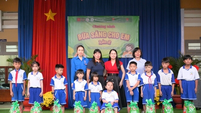 ນຳເອົາ 'ອາຫານເຊົ້າສຳລັບເດັກນ້ອຍ' ມາສູ່ໂຮງຮຽນປະຖົມແທ່ງດົ່ງບີ, ຕາແສງເຕິນເຈົາ