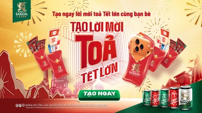The Saigon Beer lucky money hunting trend is spreading everywhere: The joy of "celebrating Tet in a grand way" is realized in an extremely unique manner.