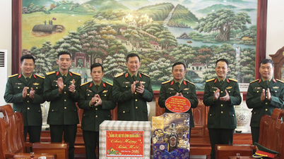 กองบัญชาการทหารภาค 1 เยี่ยมเยียนและมอบของขวัญวันตรุษจีนให้แก่ชุมชน ATK จังหวัดไทเหงียน และกองพลที่ 346